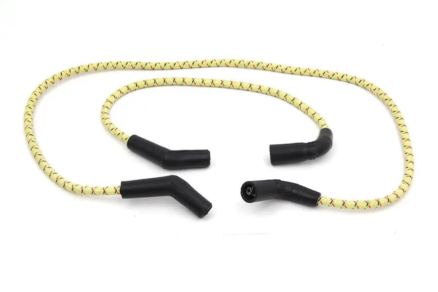 Sumax C20436 Yellow with Black & Red Tracer 7mm Spark Plug Wire Set for Harley Davidson FLT by Sumax