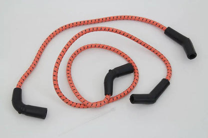 Sumax Orange with Black Tracer 7mm Spark Plug Wire Set for Harley Davidson FLT Models by Sumax
