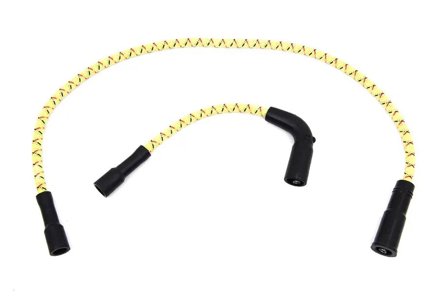 Sumax C20433 Yellow with Black & Red Tracer 7mm Spark Plug Wire Set for Harley Davidson FLT and XL Models by Sumax