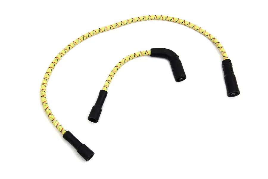 Sumax C20433 Yellow with Black & Red Tracer 7mm Spark Plug Wire Set for Harley Davidson FLT and XL Models by Sumax
