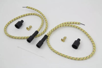 Sumax C76485 Yellow with Black & Red Tracer 7mm Spark Plug Wire Set by Sumax