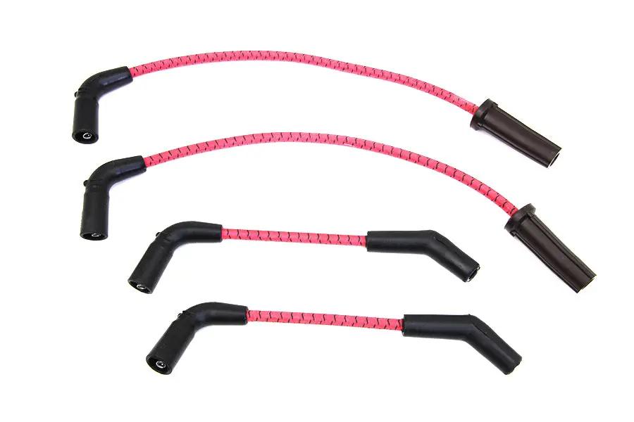 Sumax C30238 Red with Black Tracer 7mm Spark Plug Wire Set for Harley Davidson FXST and FLST Models by Sumax