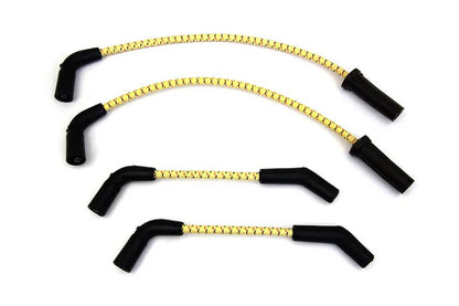 Sumax C30438 Yellow with Black & Red Tracer 7mm Spark Plug Wire Set for Harley Davidson FLST & FXST by Sumax
