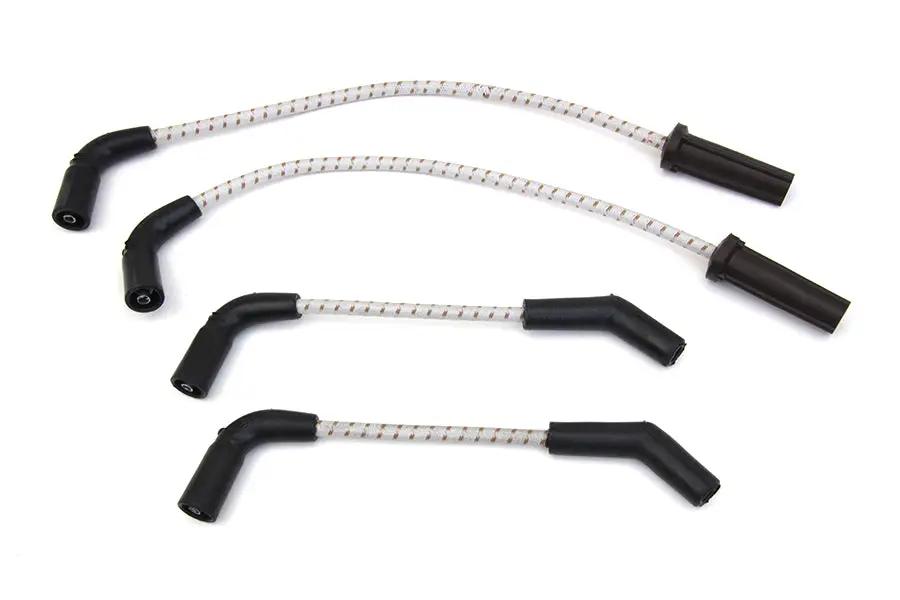 Sumax C30108 Grey with Brown Tracer 7mm Spark Plug Wire Set for Harley Davidson FXST & FLST Models by Sumax