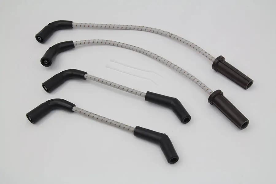 Sumax C30108 Grey with Brown Tracer 7mm Spark Plug Wire Set for Harley Davidson FXST & FLST Models by Sumax