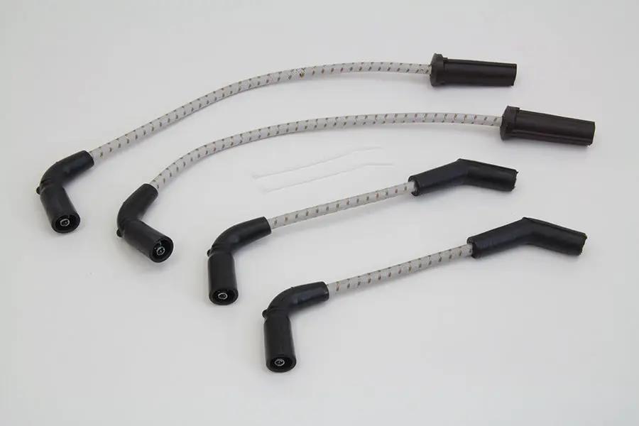 Sumax C30108 Grey with Brown Tracer 7mm Spark Plug Wire Set for Harley Davidson FXST & FLST Models by Sumax