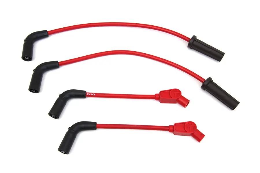 Sumax Spark Plug Wire Set 8mm Red for Harley Davidson FXST & FLST Models by Sumax