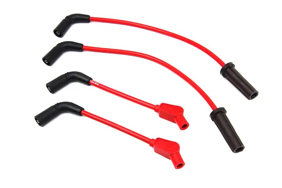 Sumax Spark Plug Wire Set 8mm Red for Harley Davidson FXST & FLST Models by Sumax