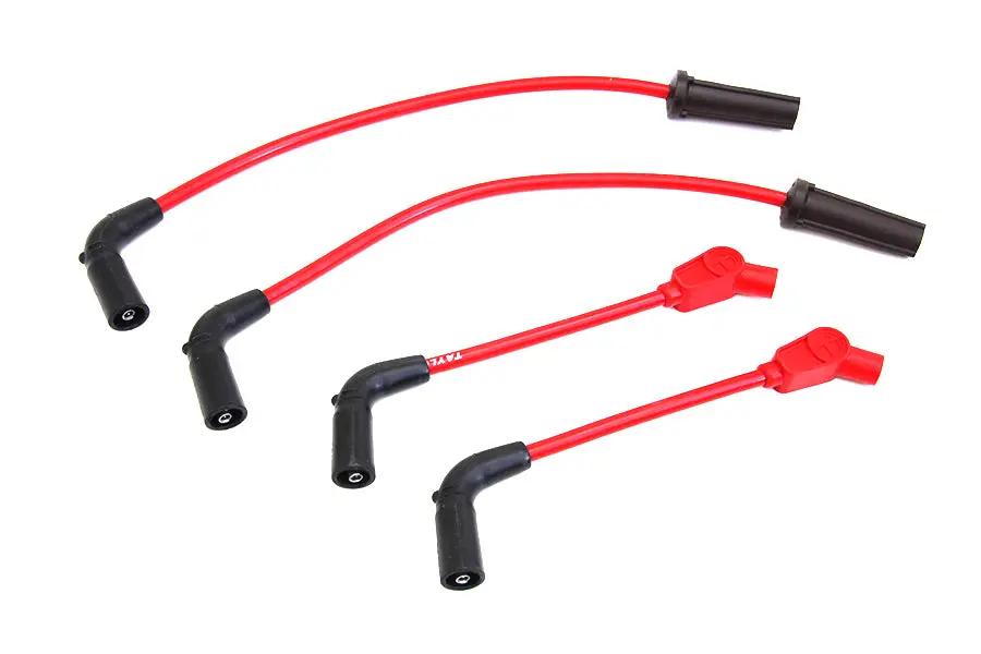 Sumax Spark Plug Wire Set 8mm Red for Harley Davidson FXST & FLST Models by Sumax