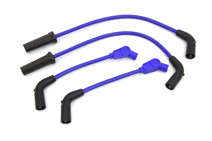 Sumax Spark Plug Wire Set Blue for Harley Davidson FXST & FLST Models by Sumax