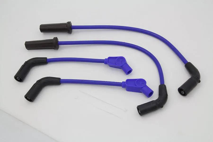 Sumax Spark Plug Wire Set Blue for Harley Davidson FXST & FLST Models by Sumax