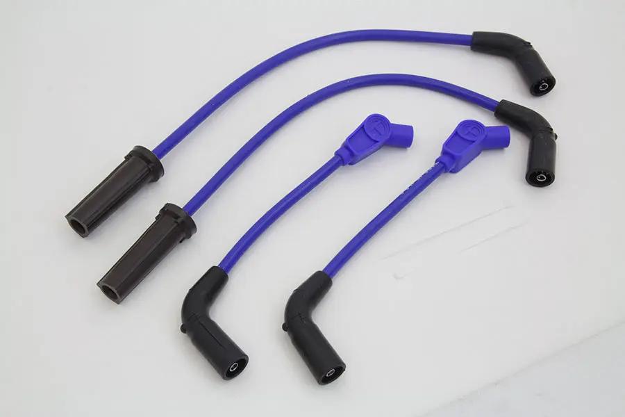 Sumax Spark Plug Wire Set Blue for Harley Davidson FXST & FLST Models by Sumax