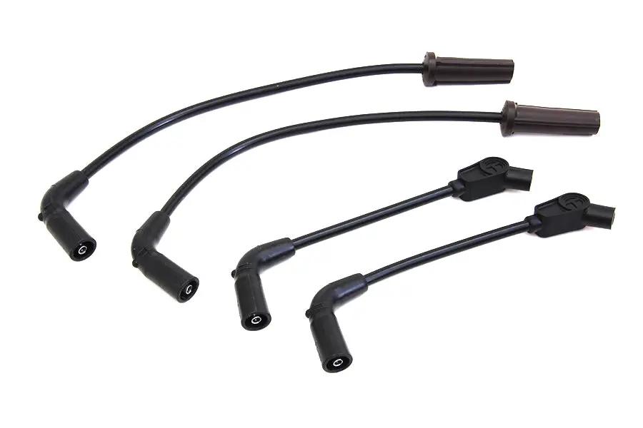 Sumax Spark Plug Wire Set Black for Harley Davidson FXST and FLST Models by Sumax