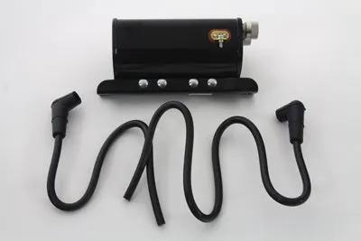 Volt Tech Black 12 Volt Ignition Coil 3.0 Ohms for Harley Davidson FL (Part #72374B) by Volt Tech