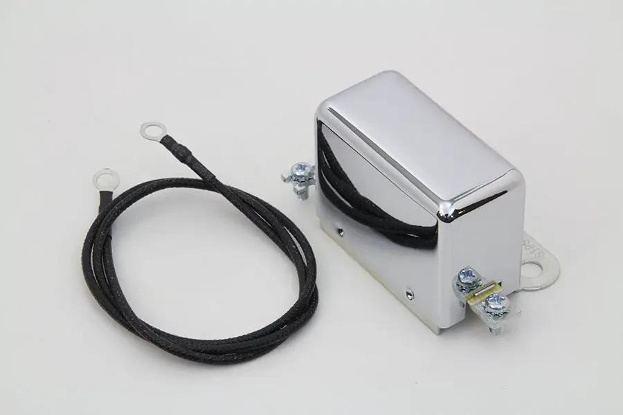 Volt Tech Chrome Look-A-Like 12 Volt 2-Brush Relay - Part #77552 by Volt Tech