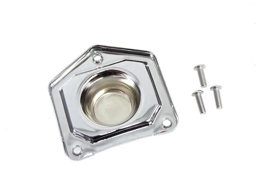 V-Twin Chrome Starter Solenoid End Plate for Harley Davidson FLST and FXST by V-Twin