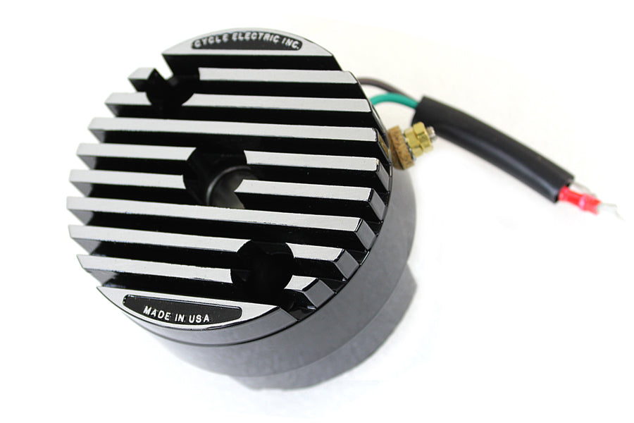 Cycle Electric Black 12 Volt Regulator End Cover for Harley Davidson FL & XL Models – Part CE-540