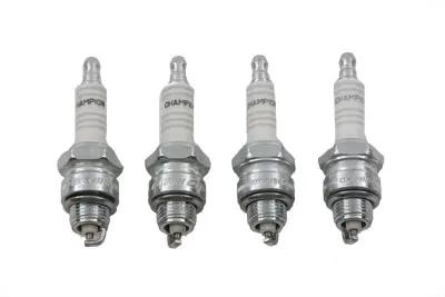 Champion Copper Plus Spark Plugs for Harley Davidson FX and FL Models – Short Reach, Pack of 4 by Champion