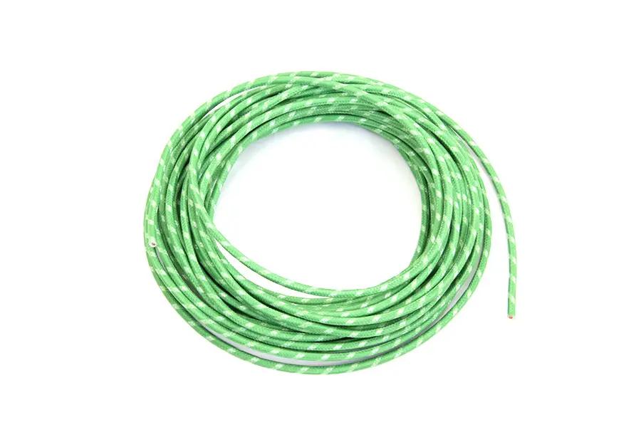 Volt Tech Green Cloth Covered Braided Wire - 25 Feet, Part Number 40126 by Volt Tech