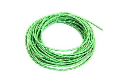 Volt Tech Green Cloth Covered Braided Wire - 25 Feet, Part Number 40126 by Volt Tech