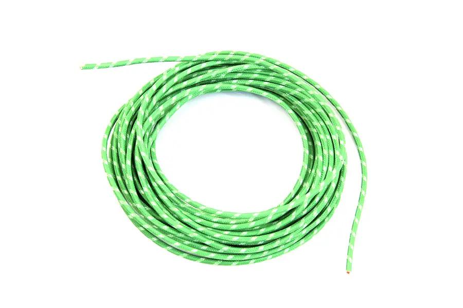 Volt Tech Green Cloth Covered Braided Wire - 25 Feet, Part Number 40126 by Volt Tech