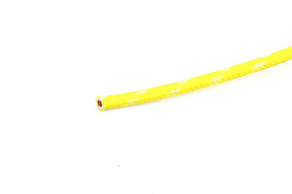 Volt Tech 40127 Yellow Cloth Covered Braided Wire - 25 Feet Length by Volt Tech