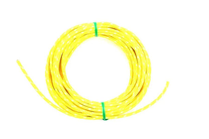 Volt Tech 40127 Yellow Cloth Covered Braided Wire - 25 Feet Length by Volt Tech