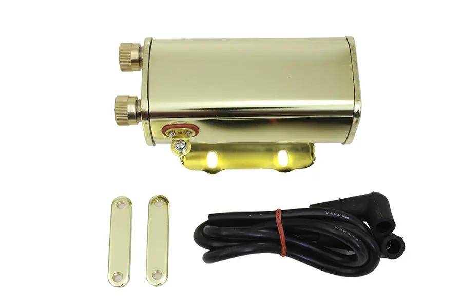 Volt Tech Brass Plated 6 Volt Ignition Coil 1.5 Ohms for Harley Davidson EL 1930-1939 by Volt Tech