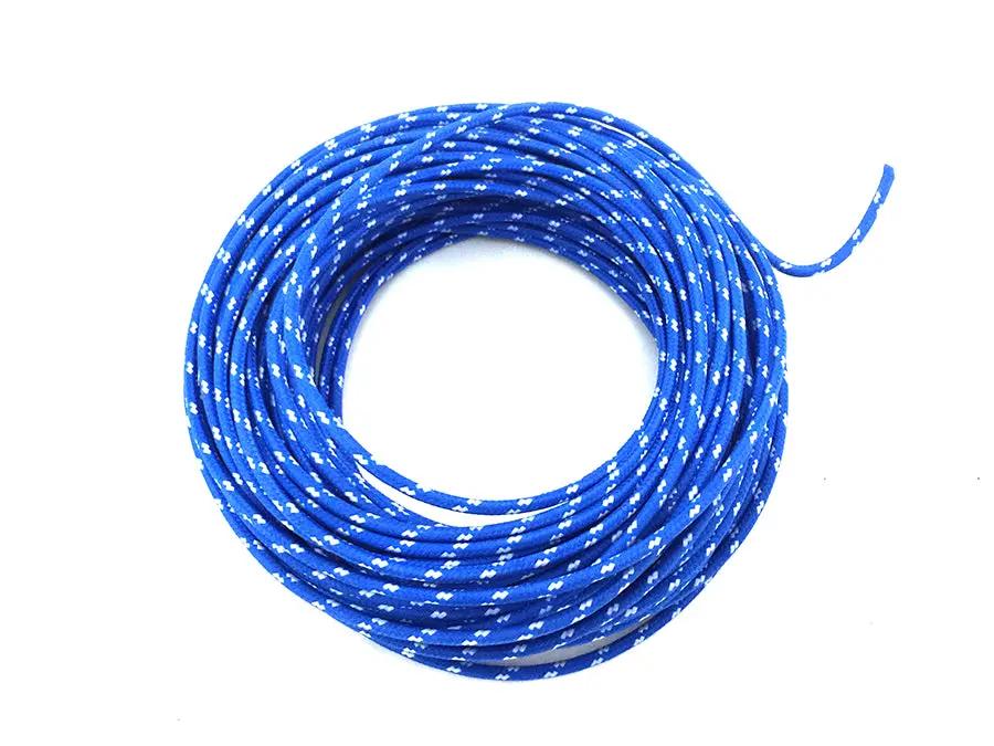Volt Tech Blue with White Dot 25' Braided Wire - Durable Electrical Cable by Volt Tech