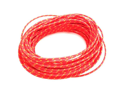 Volt Tech Red with Yellow Dot 25-foot Braided Wire - Durable Electrical Cable with Versatile Accessories by Volt Tech