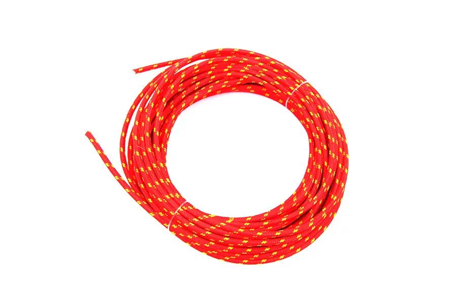 Volt Tech Red with Yellow Dot 25-foot Braided Wire - Durable Electrical Cable with Versatile Accessories by Volt Tech