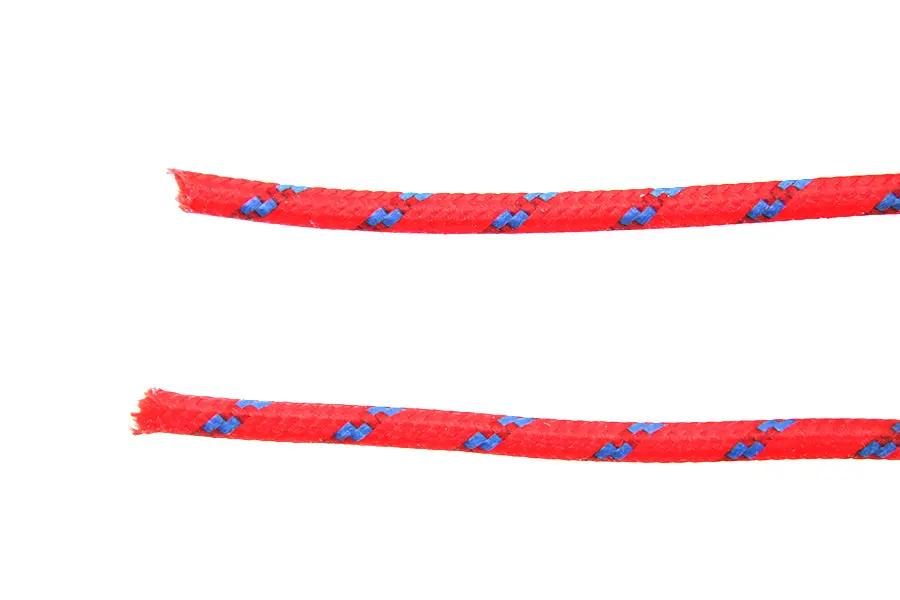 Volt Tech Red with Blue Dot 25' Braided Wire - Durable Flexible Cable for Electrical Applications by Volt Tech