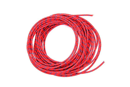 Volt Tech Red with Blue Dot 25' Braided Wire - Durable Flexible Cable for Electrical Applications by Volt Tech