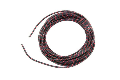 Volt Tech Black with Red Dot 25' Braided Wire - Durable Electrical Cable by Volt Tech