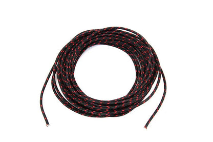 Volt Tech Black with Red Dot 25' Braided Wire - Durable Electrical Cable by Volt Tech
