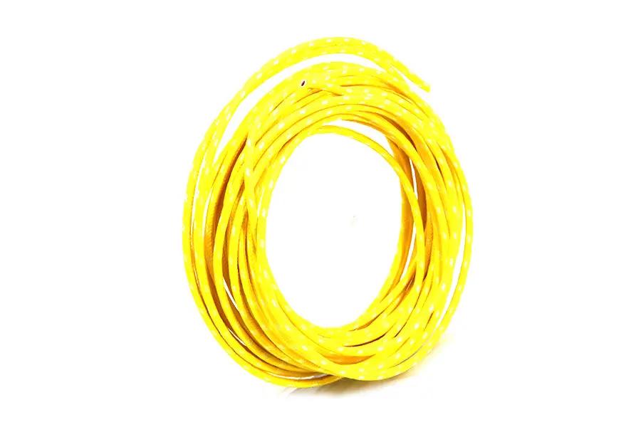 Volt Tech Yellow with White Dot 25 ft Braided Wire by Volt Tech
