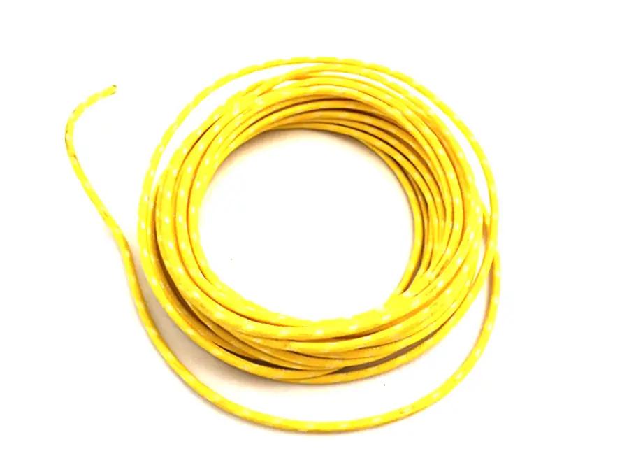 Volt Tech Yellow with White Dot 25 ft Braided Wire by Volt Tech