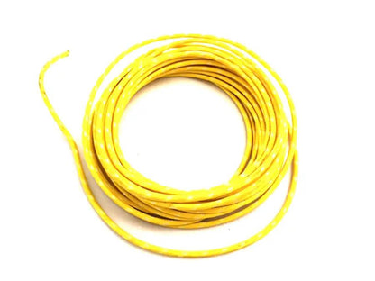 Volt Tech Yellow with White Dot 25 ft Braided Wire by Volt Tech