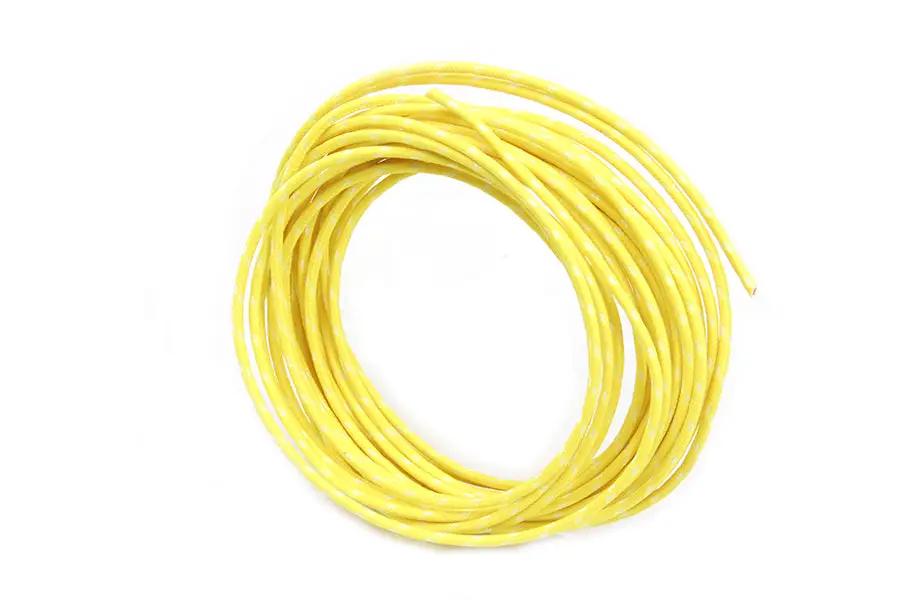 Volt Tech Yellow with White Dot 25 ft Braided Wire by Volt Tech