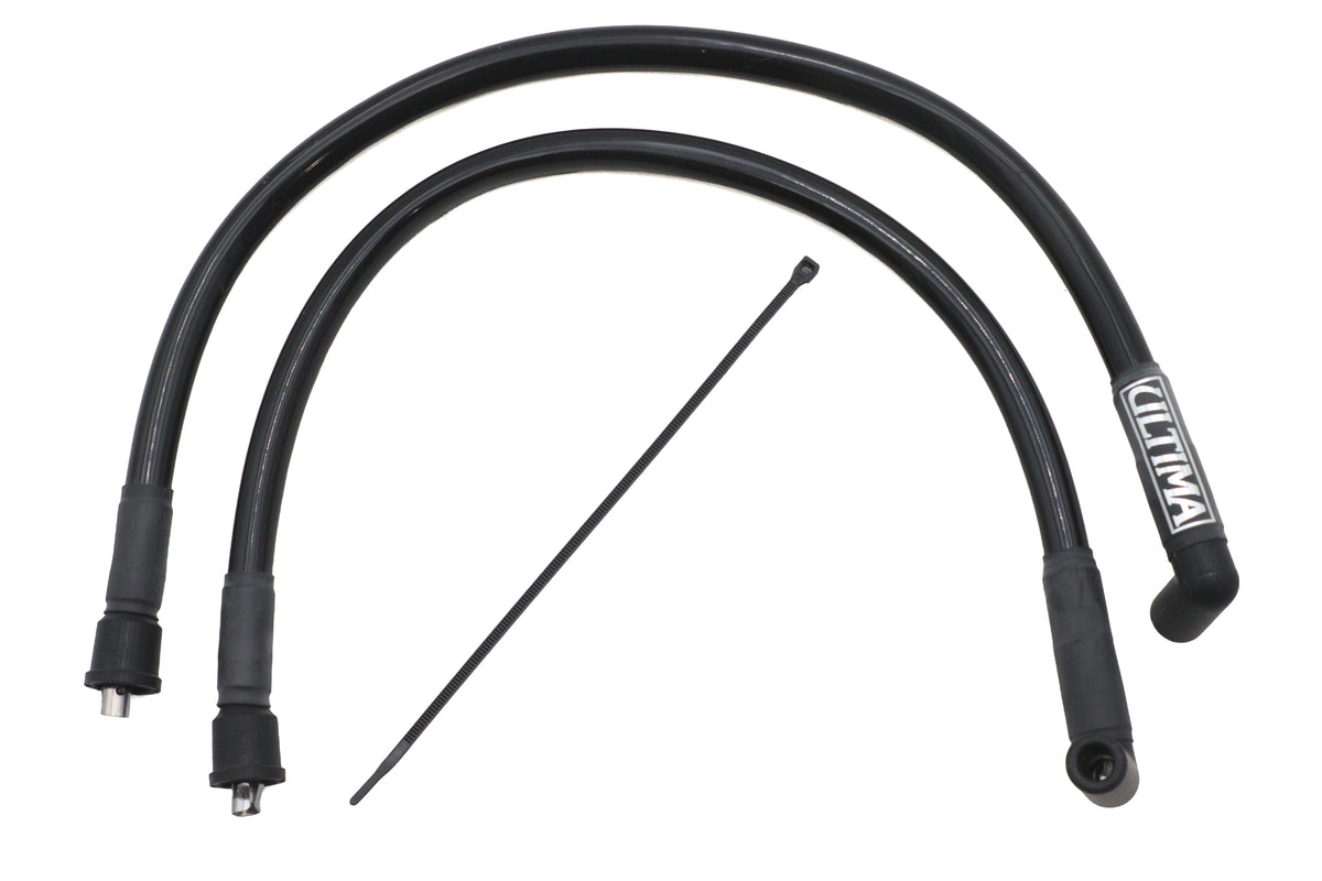Ultima 18-695 8mm FLH Spark Plug Wire Set Black