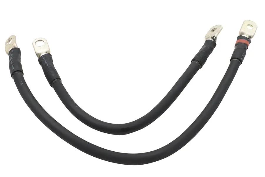 Ultima Premium Battery Cable Set Black for Harley Davidson – 14 Inch X-Long Cables, Set of 2 by Ultima