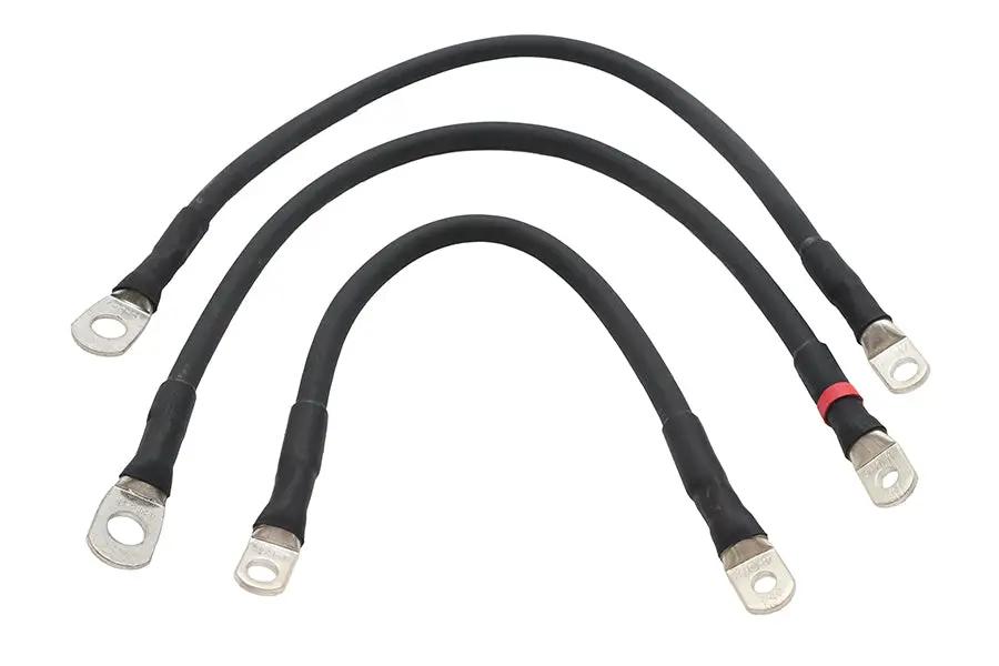 Ultima Premium Battery Cable Set Black for Harley Davidson FXR (Part No. 18-708) by Ultima