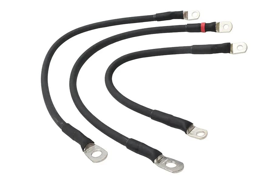 Ultima Premium Battery Cable Set Black for Harley Davidson FXR (Part No. 18-708) by Ultima