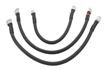 Ultima Premium Battery Cable Set Black for Harley Davidson FXR (Part No. 18-708) by Ultima