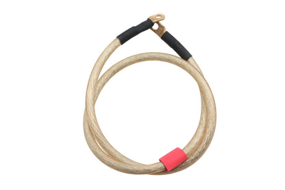 Ultima Premium Battery Cable 33 Inch Clear - Heavy Duty Copper with Silver Plated Lugs