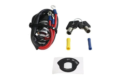Volt Tech Barrel Key Ignition Switch with Mounting Ring for Harley Davidson FX (Part #74400A) by Volt Tech