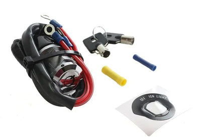 Volt Tech Barrel Key Ignition Switch with Mounting Ring for Harley Davidson FX (Part #74400A) by Volt Tech