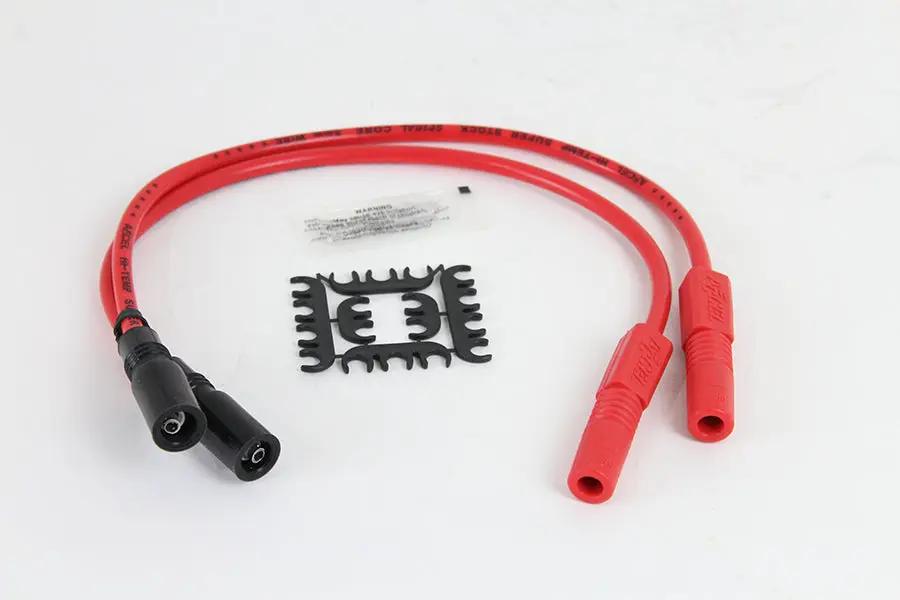 Accel 8mm S/S Spiral Core Ignition Wire Set Red for Harley Davidson XL and FLT Models - Part #171098-R by Accel