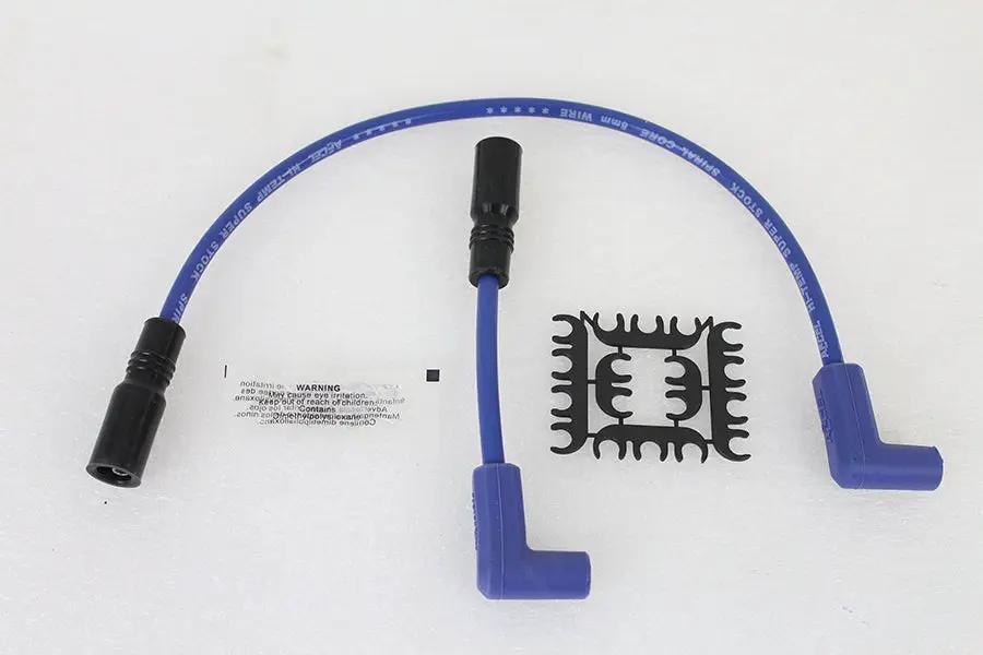 Accel 8mm S/S Spiral Core Ignition Wire Set Blue for Harley Davidson FXST (Part #171100-B) by Accel