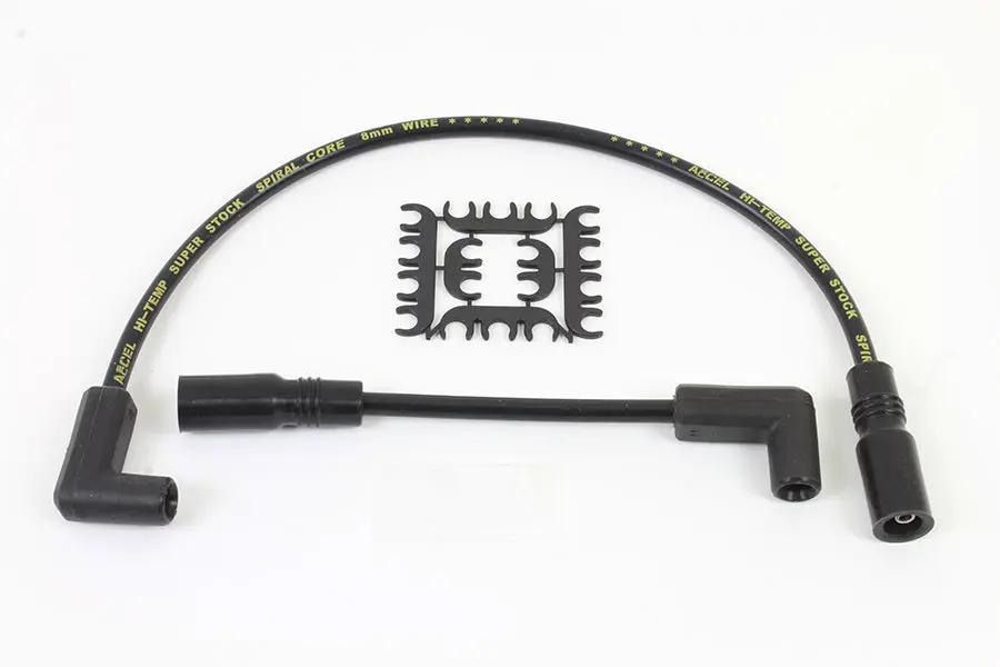 Accel 8mm S/S Spiral Core Ignition Wire Set Black for Harley Davidson FXD (Part Number 171097-K) by Accel